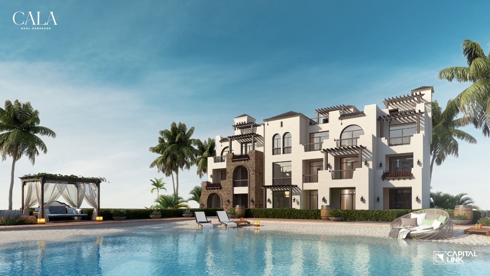 CALA residences beside the swimming pool in Sahl Hasheesh